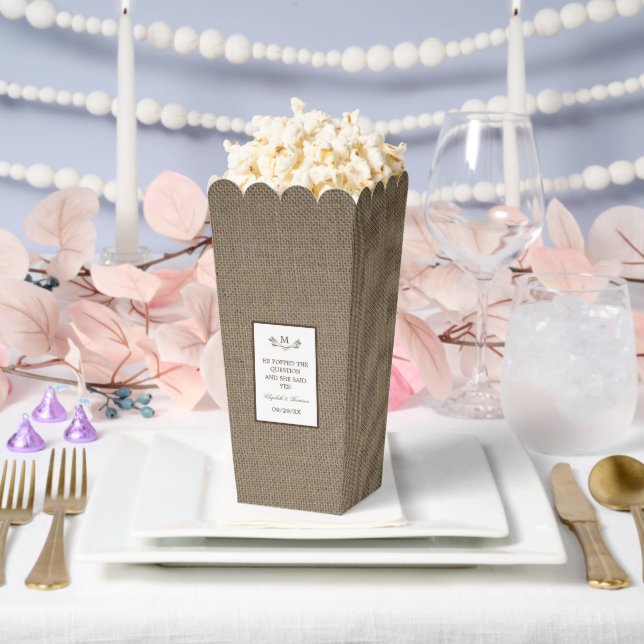 Country Rustic Monogram Branch & Burlap Wedding Geschenkschachtel (Hochzeit)