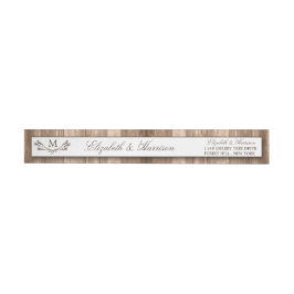 Country Rustic Monogram Branch & Wood Wedding