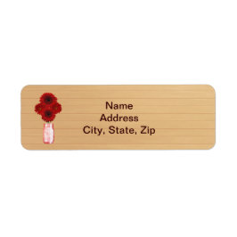 Country Rustic Red Mason Jar Address Labels