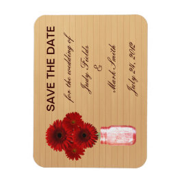 Country Rustic Red Mason Jar speichern Datum Magne Magnet