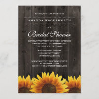 Country Rustic Sonnenblume Brautdusche Einladungen