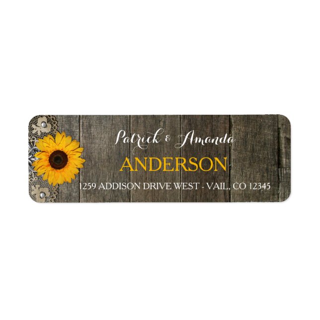 Country Rustic Sonnenblume Spitzen Burlap Wedding  (Vorne)