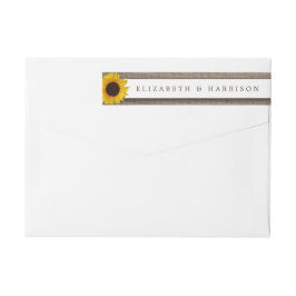 Country Rustic Sunflower & Burlap Wedge