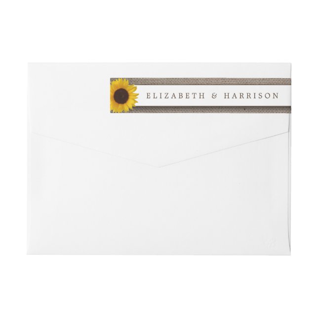 Country Rustic Sunflower & Burlap Wedge (Rückseite)