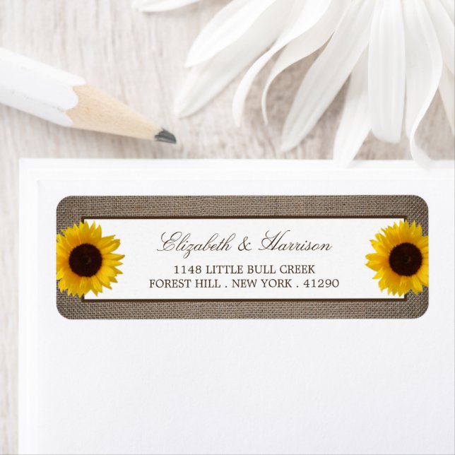 Country Rustic Sunflower & Burlap Wedge (Insitu)