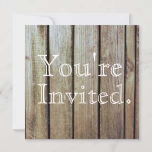 Country Rustic Wood Wedding Invitation Einladung