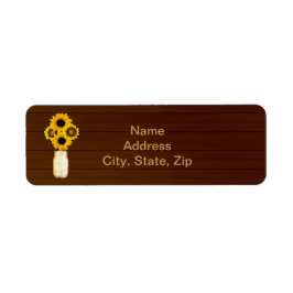 Country Rustic Yellow Mason Jar Address Labels