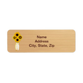 Country Rustic Yellow Mason Jar Address Labels