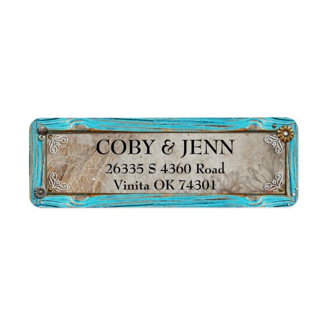 Country Rusticise Frame Address Label (Vorne)