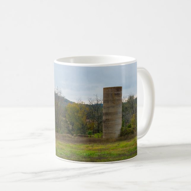 Country Silo Landscape Kaffeemaschine Tasse (VorderseiteRechts)