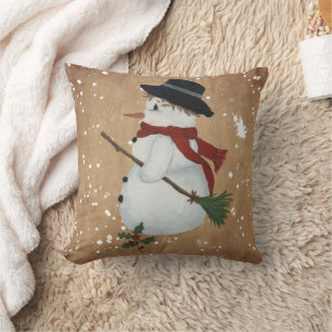 Country Snowman Pillow Kissen