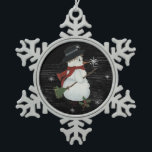 Country Snowman Snowflake Ornament<br><div class="desc">Dieses Country Snowman Snowflake Ornament zeigt einen Ausdruck meines handbemalten Schneemanns. Eine tolle Geschenkidee für Ihren Urlaub!</div>