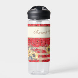Country Sonnenblumen auf Bandana Print Custom Trinkflasche