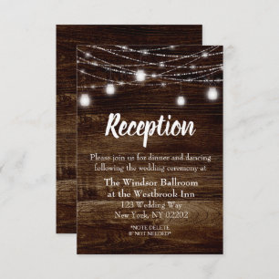 Country Spring Tulip Wedding Reception Card Einladung