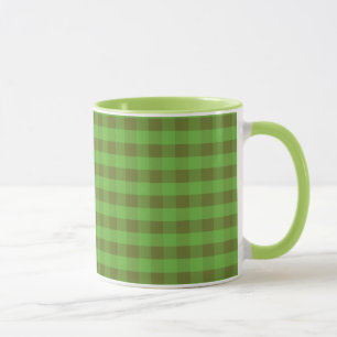Country-Stil Green Karo Ringer Kaffee Tasse Tasse