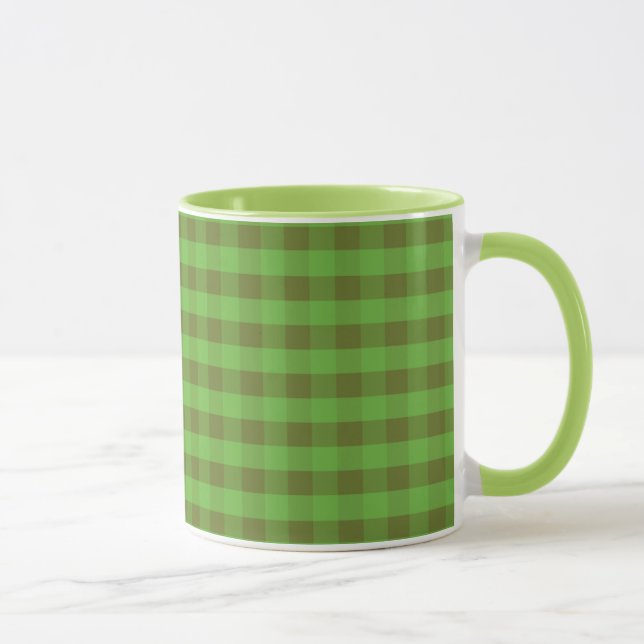 Country-Stil Green Karo Ringer Kaffee Tasse Tasse (Rechts)