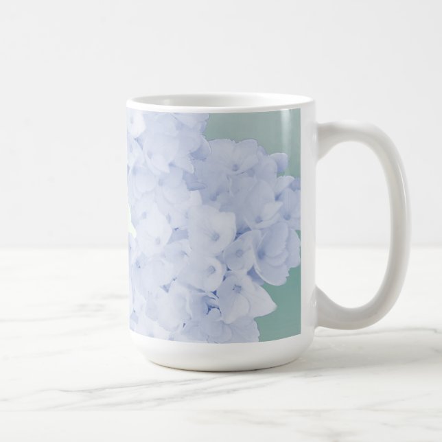 Country Style Blue Hydrangeas Coffee Tasse (Rechts)