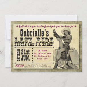 Country Style Hens Party Einladung