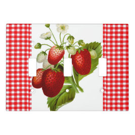 Country Style Red Gingham und Strawberries