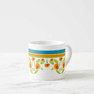 Country Style Ringelblumen-Grenze Espresso-Tasse Espressotasse