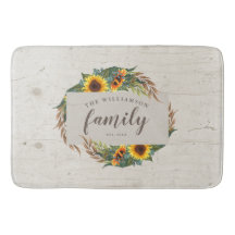 Country Sunblumen Rustic Wood Familienname