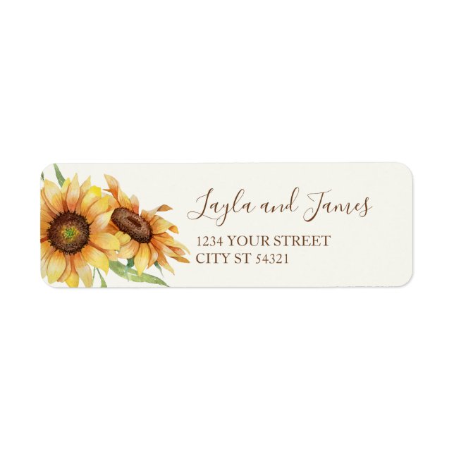 Country Sunflower Address Labels (Vorne)