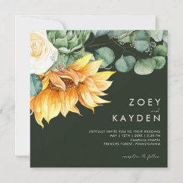 Country Sunflower Bouquet | Hochzeit auf dem Grüne Einladung