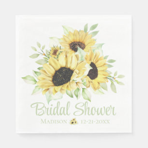 Country Sunflower Brautparty Serviette