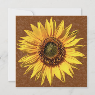 Country Sunflower Brown Brautparty Einladung