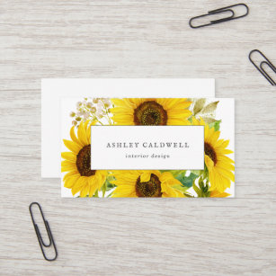 Country Sunflower Business Card Visitenkarte