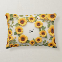Country Sunflower Floral Design Dekokissen