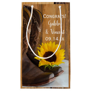 Country Sunflower Herzlichen Glückwunsch Western H Kleine Geschenktüte