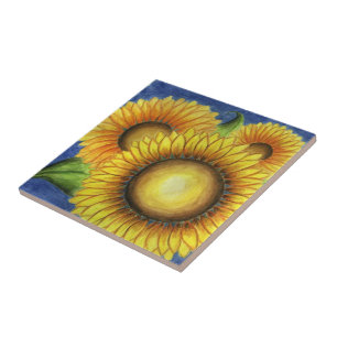 Country Sunflower Kitchen Trivet Tile Geschenk Fliese