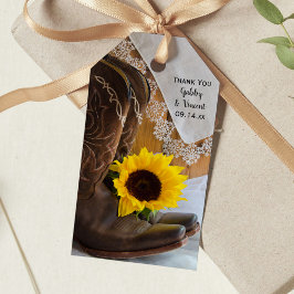 Country Sunflower Lace Western Gastgeschenk Hochze Geschenkanhänger