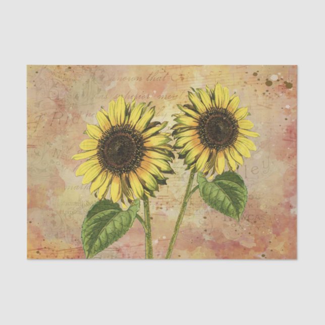 Country Sunflower Seidenpapier (Vorderseite)