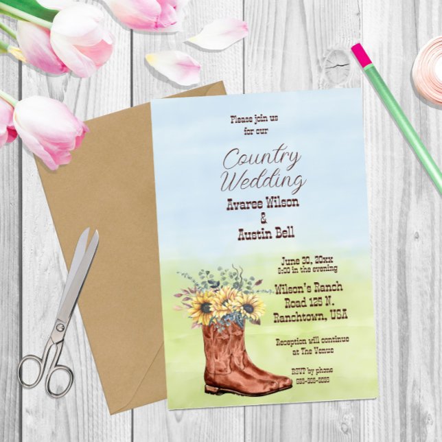Country Sunflower und Cowboy Boot (Von Creator hochgeladen)