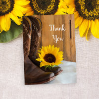 Country Sunflower Western Hochzeit Vielen Dank
