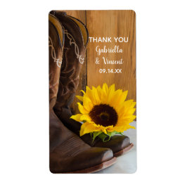 Country Sunflowers Hochzeit Vielen Dank für Ihre U Adressaufkleber