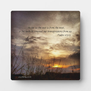 Country Sunrise Nature Art Foto und Bibel Verse Fotoplatte