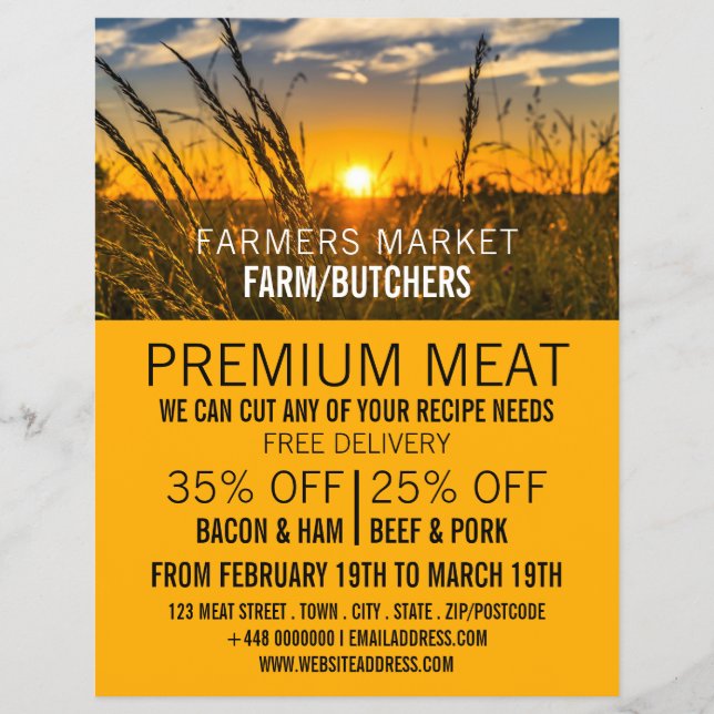 Country Sunset, Bauer & Butcher Werbung Flyer (Vorne)
