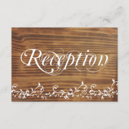 Country Swirl Rustic Wood Wedding Cards Begleitkarte