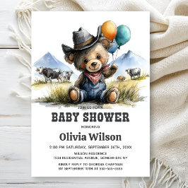 Country Teddy Bear Baby Shower Invitation Einladung