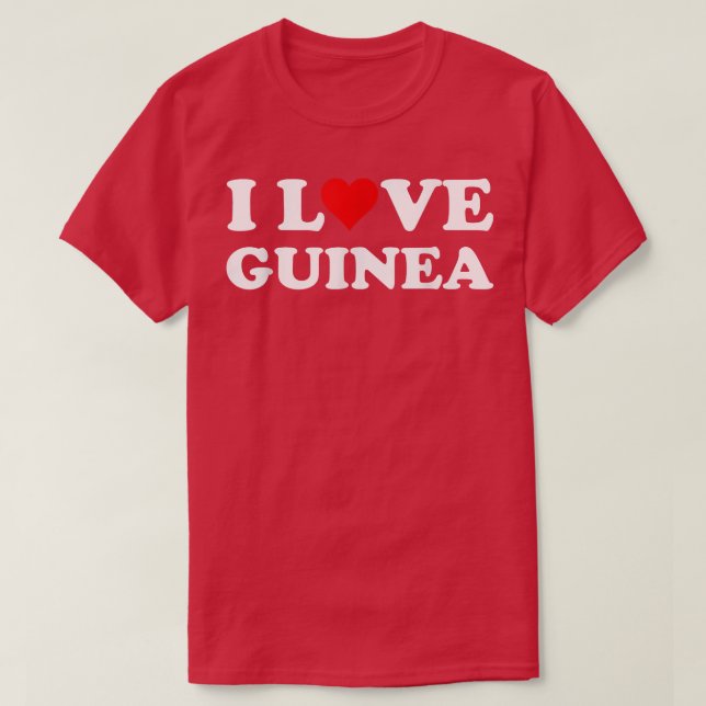 Country Travel Souvenir I Liebe Guinea T-Shirt (Design vorne)