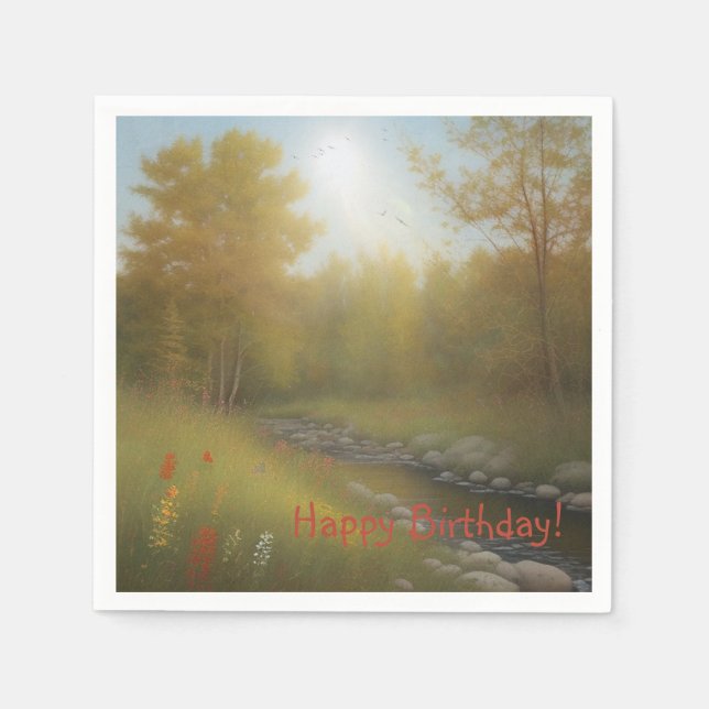 Country Vibes Birthday Serviette (Vorderseite)