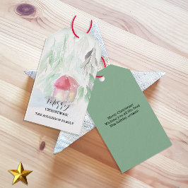 Country Village Weißes Weihnachten Geschenkanhänger