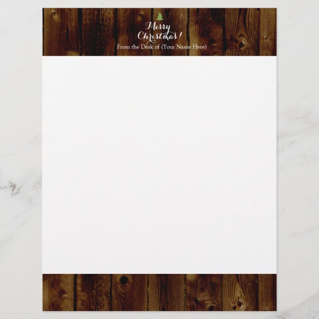 Country Vintag Wood Frohe Weihnachten (Vorderseite)