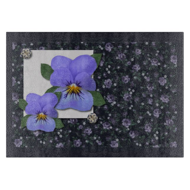 Country Violas Cutting Board Schneidebrett (Vorderseite)
