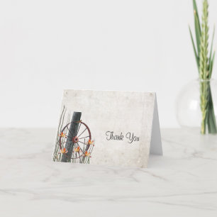 Country Wagon Wheel - Thank You Dankeskarte