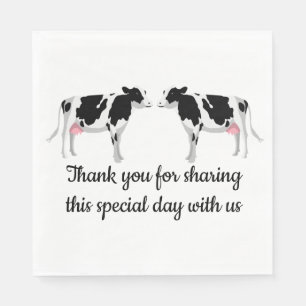 Country Wedding Cow Farm Verlobung Brautparty Serviette