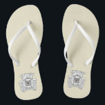 Country Wedding Traktor Drehe Flohschuhe Flip Flops<br><div class="desc">Ein Paar Traktorandenfarm Thema Hochzeit Spaß Flip Flops.</div>